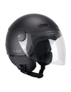 Casco DEMI-JET CGM 191A PIX MONO Nero opaco lunga 2