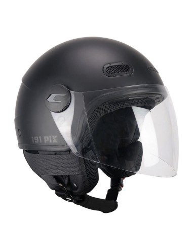 Casco DEMI-JET CGM 191A PIX MONO Nero opaco lunga