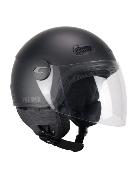 Casco DEMI-JET CGM 191A PIX MONO Nero opaco lunga