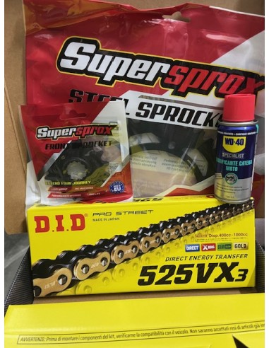 Kit Trasmissione DID 100527 per Yamaha TDM 900 dal 2002 al 2013