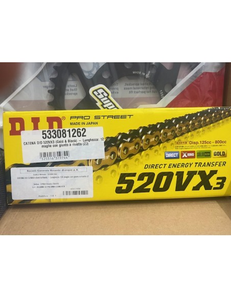 Kit Trasmissione DID 101775 per Honda XL Transalp 750 dal 2023 al 2025