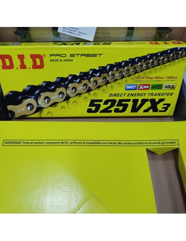 Kit Trasmissione DID 101744 per Triumph Street Triple 765 dal 2017 al 2023