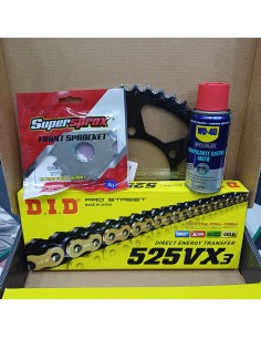 Kit Trasmissione DID 101744 per Triumph Street Triple 765 dal 2017 al 2023