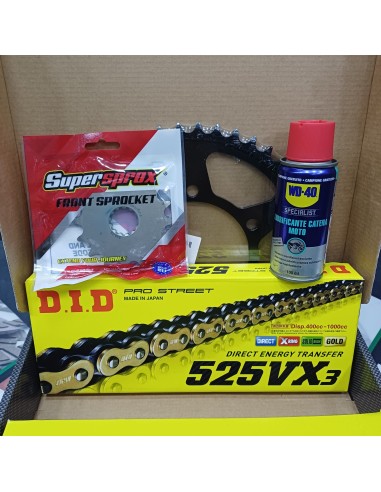 Kit Trasmissione DID 101744 per Triumph Street Triple 765 dal 2017 al 2023