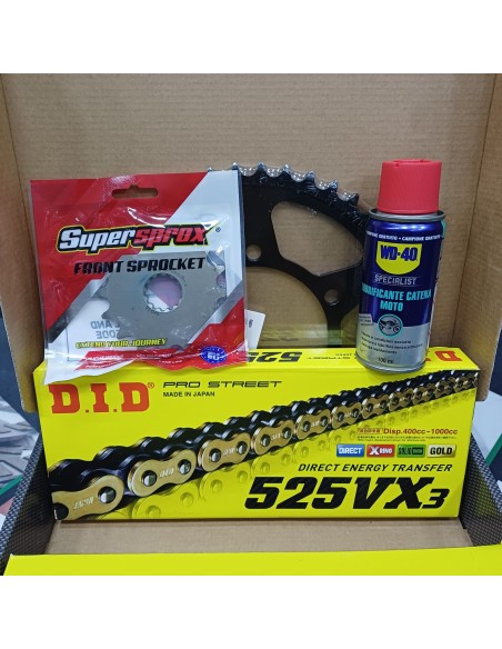 Kit Trasmissione DID 101744 per Triumph Street Triple 765 RS dal 2017 al 2023