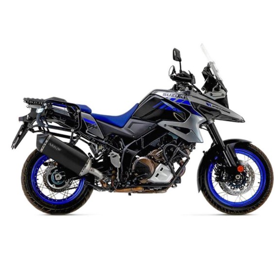 Terminale Scarico Arrow Sonora in Titanio Nero Omologato per Suzuki V-Strom 1050 2020-2023 72502SKN