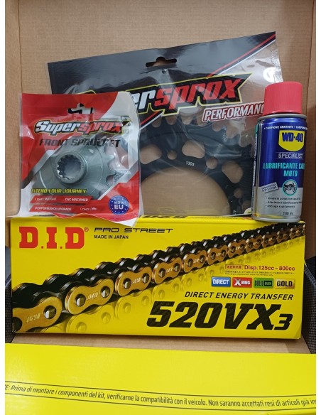 Kit Trasmissione DID 101772 per Honda NC 750 X DTC dal 2021 al 2025