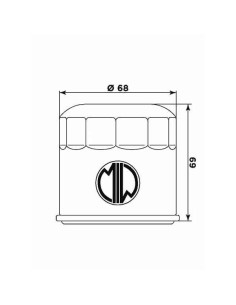 Filtro olio Miw HY 19002 per F.B. Mondial Piega 452 2