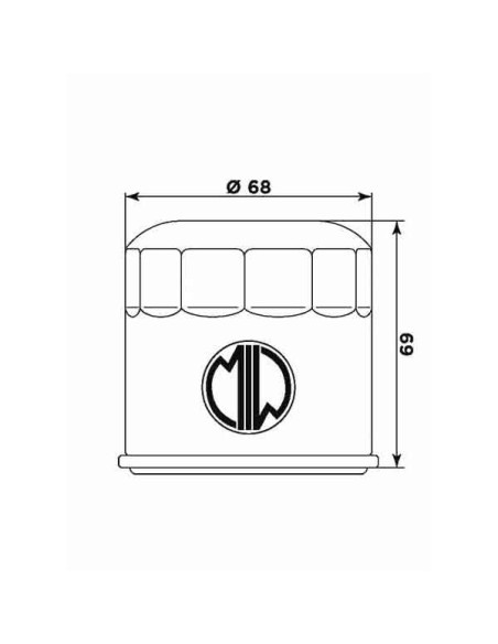 Filtro olio Miw HY 19002 per Sym Maxisym 600 I dal 2011 al 2020