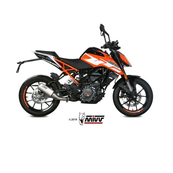 Terminale Scarico Mivv Mk3 Inox per Ktm Rc Duke 125 dal 2017 al 2020