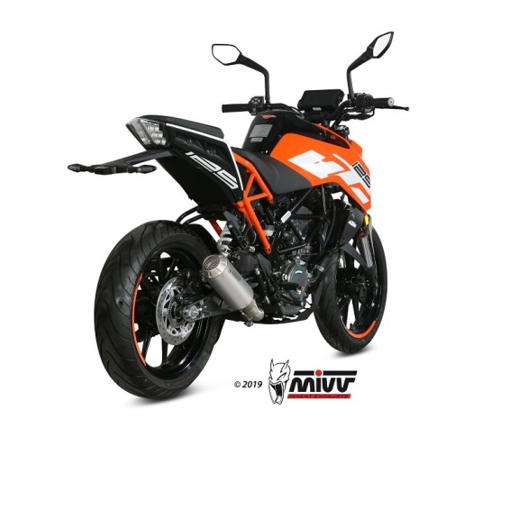 Terminale Scarico Mivv Mk3 Inox per Ktm Rc Duke 125 dal 2017 al 2020