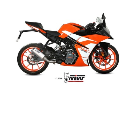 Terminale Scarico Mivv Mk3 Inox per Ktm Rc Duke 125 dal 2017 al 2020