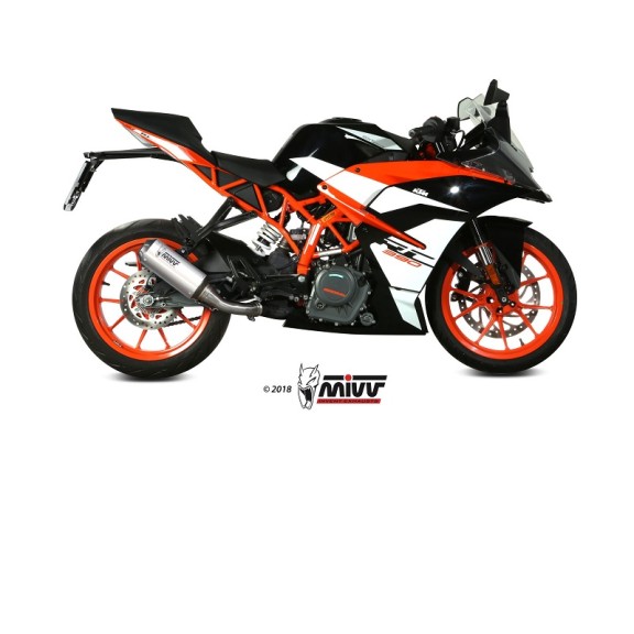 Terminale Scarico Mivv Mk3 Inox per Ktm Rc Duke 390 dal 2017 al 2020