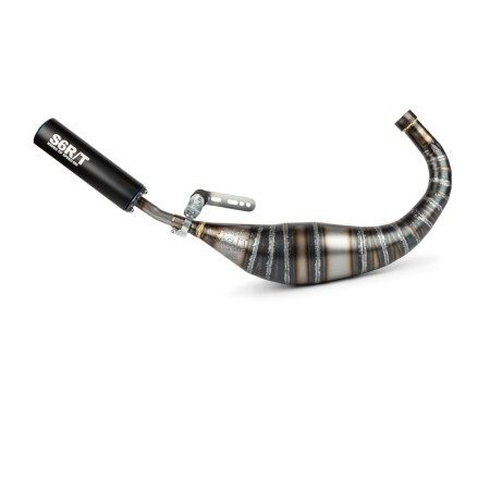 Marmitta Stage6 R/T 80 - 90cc Silenziatore in CNC Nero Blu per Minarelli AM6 S6-96188851/BL