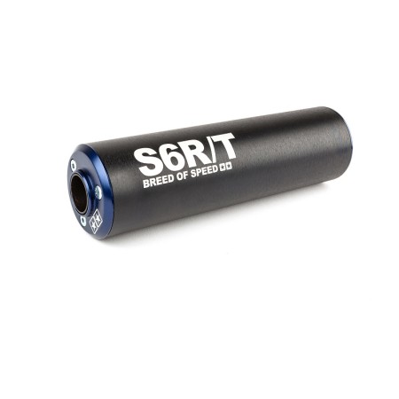 Marmitta Stage6 R/T 80 - 90cc Silenziatore in CNC Nero Blu per Minarelli AM6 S6-96188851/BL