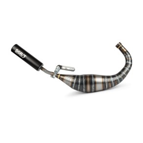 Marmitta Stage6 R/T 80 - 90cc Silenziatore in CNC Nero per Minarelli AM6 S6-96188851/BK