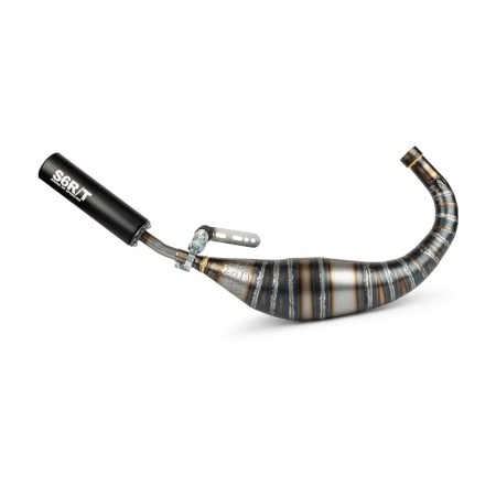 Marmitta Stage6 R/T 80 - 90cc Silenziatore in CNC Nero per Minarelli AM6 S6-96188851/BK