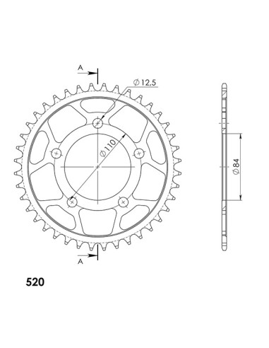 Kit Trasmissione DID 101769 per Honda CBR 500 RA ABS dal 2023 al 2024