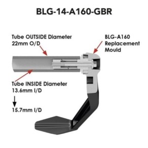 Protezione leva freno anteriore diametro 14mm 2