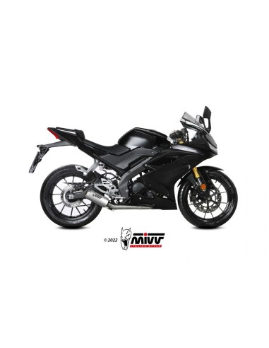 Scarico Completo Mivv MK3 Inox Racing per Yamaha YZF-R125 MT-125 dal 2019 al 2023