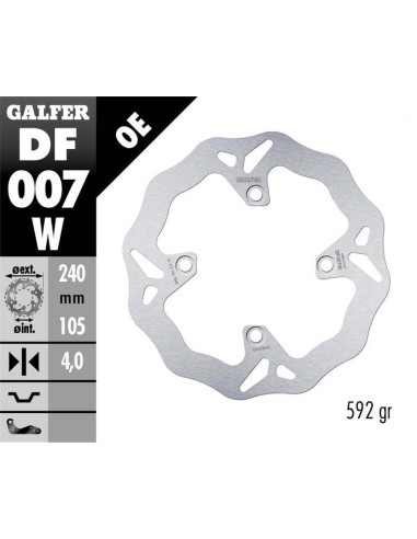 Disco Freno Posteriore Galfer Wave per Honda SH 350 Abs dal 2021