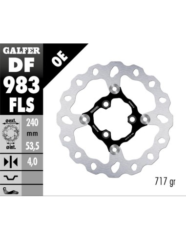Disco freno Anteriore Maggiorato Galfer 240mm per Ohvale GP-2
