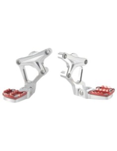 Pedane Lightech Poggiapiedi Snodato Rosso per Honda X-ADV 750 dal 2017 al 2020