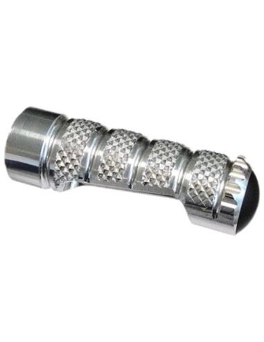 Poggiapiede Fisso con Vite Testa Svasata M8x20 75mm Argento per Pedane Lightech