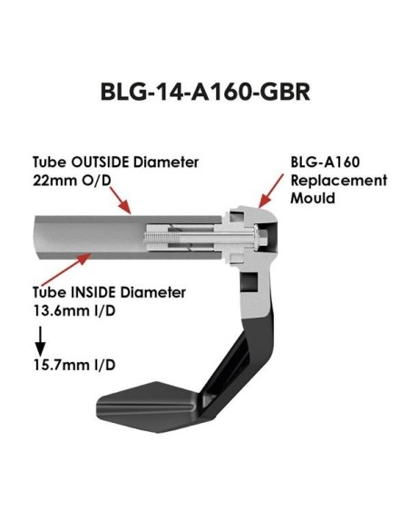 Protezione leva freno anteriore diametro 14mm