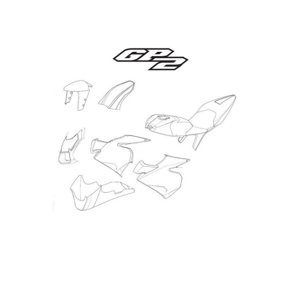 Kit Carene Grezze Complete Originali Ohvale GP-2 190 Daytona 4T 4V