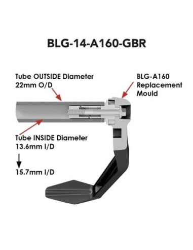 Protezione leva freno anteriore diametro 14mm