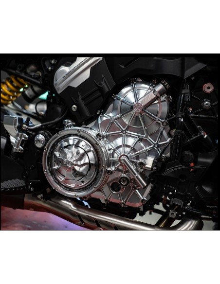 Carter motore destro in alluminio con viti in titanio Motocorse per Ducati Multistrada V4