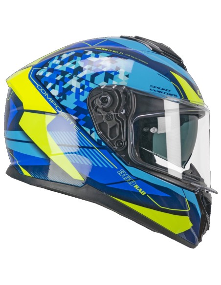 Casco Integrale CGM 360S KAD Race Blu Giallo Fluo