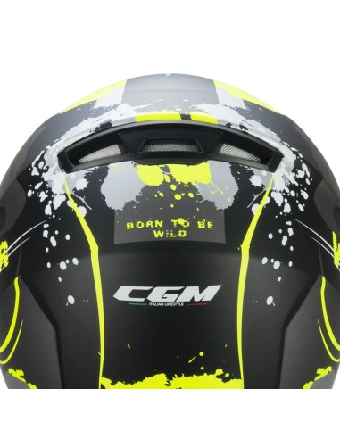 Casco Integrale Bambino CGM 265G Lucky Wild Nero Giallo fluo opaco