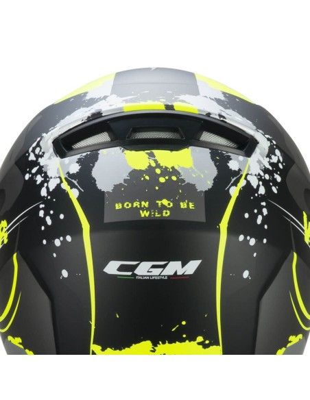 Casco Integrale Bambino CGM 265G Lucky Wild Nero Giallo fluo opaco