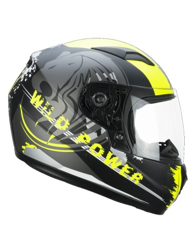 Casco Integrale Bambino CGM 265G Lucky Wild Nero Giallo fluo opaco