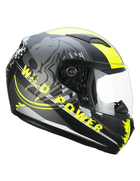 Casco Integrale Bambino CGM 265G Lucky Wild Nero Giallo fluo opaco
