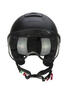 Casco Demi Jet CGM 167A FLO MONO Nero opaco Visiera Sagomata 2