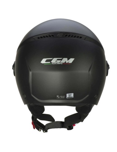 Casco Demi Jet CGM 167A FLO MONO Nero opaco Visiera Sagomata
