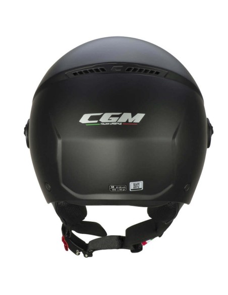 Casco Demi Jet CGM 167A FLO MONO Nero opaco Visiera Sagomata