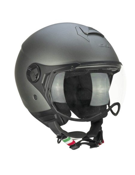 Casco Demi Jet CGM 167A FLO MONO Antracite Satinato Visiera Sagomata