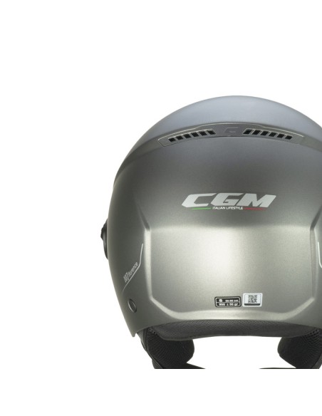 Casco Demi Jet CGM 167A FLO MONO Antracite Satinato Visiera Sagomata