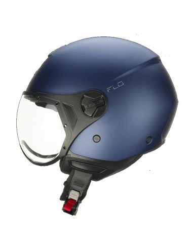 Casco Demi Jet CGM 167A FLO MONO Blu Satinato Visiera Sagomata