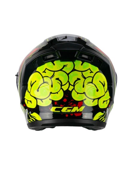 Casco Jet CGM 127X Deep Freaker Nero Giallo fluo