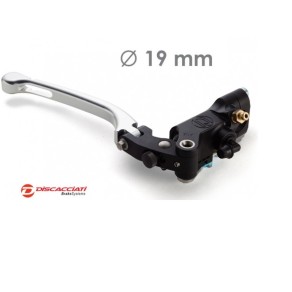 Pompa Freno Radiale DISCACCIATI Ø19 Con Leva Snodata Silver E Interruttore Stop FDR0009
