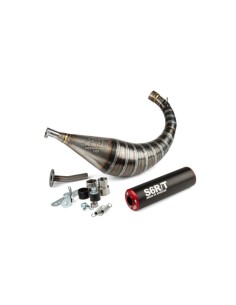 Marmitta Stage6 R/T 70-80cc con silenziatore nero-rosso per AM6 S6-96188751/RE 2