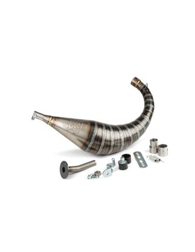 Marmitta Stage6 R/T 70-80cc con silenziatore nero-arancione per AM6 S6-96188751/BO