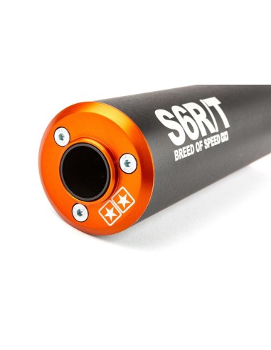 Marmitta Stage6 R/T 70-80cc con silenziatore nero-arancione per AM6 S6-96188751/BO