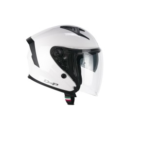 Casco Jet 127A CGM DEEP Mono Bianco Lucido