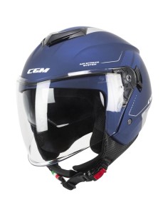Casco CGM Demi Jet 126G Iper City Blu Argento satinato